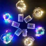 1M/2M Mini Led Fairy Lights / Battery Powered Copper Wire Starry Fairy Lights / Waterproof Indoor String Lights / Decorative String Light For Cake, Fresh flower bunch, Gifts Box