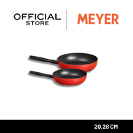 MEYER Bauhaus Induction ชุดกระทะทอดทรงตื้น 2 ชิ้น ขนาด 20 28 ซม. Frypan set (14210-TE12)