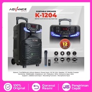 SPEAKER BLUETOOTH ADVANCE K1204/Speaker Portable 12 inch - FREE 1 MIC