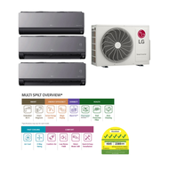 [Bulky] LG Art Cool 5 ticks System 3 Aircon Air Conditioner Air Con Z3UQ26GFA0/ 3 X AMNC09GDJR0