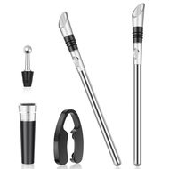 Bottle Chiller Rod Stainless Steel Wine Cooler Stick Wine Chiller Stick With Stopper for White Wine 