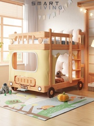 【Pre-Order】Car Bed Bunk Bed - Full Solid Wood Tree House Small Tent Kids Bed - Boy Bunk Bed