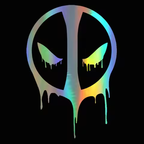 Car Sticker Vinyl 15*13cm Horrible Death Faces The Shadow Of Death Deadpool Funny Sticker Decal for 