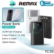 【3C Certified】Remax FC-03 10000mAh Bank Kuasa 22.5W Pengecasan Pantas Remax Power Bank 10000mAh Powe