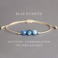 1pc Blue Agate Bracelet, Women's Bracelet, Blue Agate Bracelet, Healing Crystal Bracelet, Beaded Bra