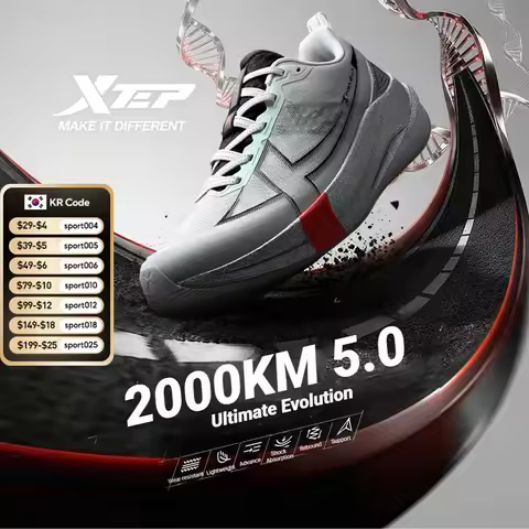 Xtep 2000km 5.0 Running Shoes Soft Universal Sneakers Cushion Durable Jogging Wear-Resistant Lightwe