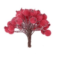 Christmas Holly Berry Crafts Vivid Red Berry Ornaments Frosted Red Holly Berry Crafts Artificial Holly Berries Mini Christmas Berry Decorations