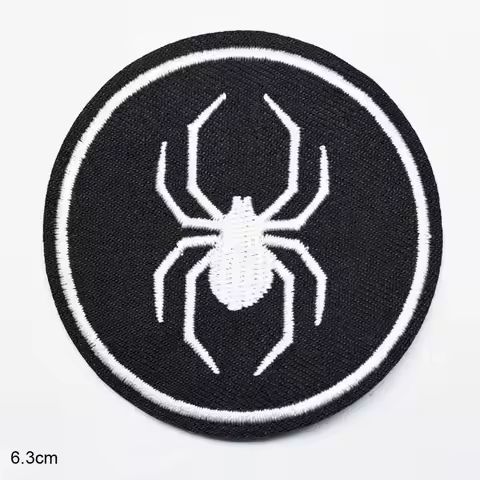 Spider Scorpian Logo Iron on Full Embroidered Cloth Patch For Girls Boys Clothes Stickers Apparel Ga