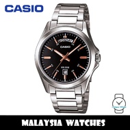 (100% Original) Casio MTP-1370D-1A2 Quartz Black Dial Stainless Steel Men Watch MTP1370D MTP1370D-1A