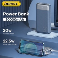 SG STOCK REMAX RPP-199 30000MAH Hunergy Series 22.5W QC+PD Fast Charging Power Bank with Cable USB, TYPE C, IOS, MICRO
