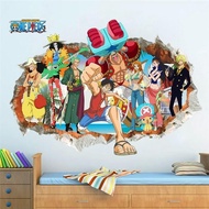 [ GARANSI 100% ] Wallpaper Wall Sticker ONE PIECE LUFFY  Promo Poster Dinding Mugiwara @ sticker wal