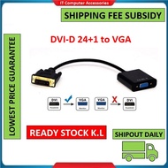 DVI 24+1 Male to VGA Female Converter adapter Cable DVI-D (Dual Link) chipset