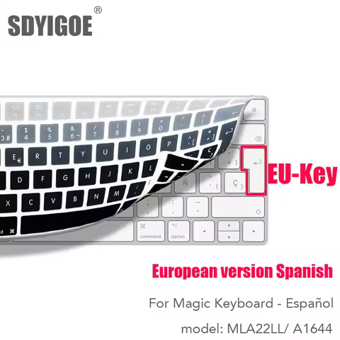 Spanish For Apple Wireless keybord MLA22LL/ A1644 IMAC Magic Keyboard cover Protector Silicone Cover