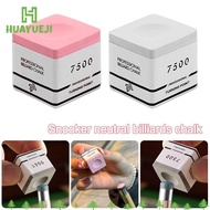 HUAYUEJI TP7500 Billiard Chalk, Square Fine Powder Snooker Neutral Pool Chalk,  Non-slip Pink/Grey B