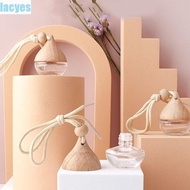 LACYES Car Perfume Pendant Wooden lid Glass Car Hanging Pendant Empty Refillable Bottle Mini Perfume
