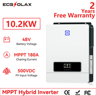 ECGSOLAX 10.2kw Hybrid Solar Inverter On-Grid/Off-Grid Hybrid Inverter 48Vdc 230VAC PV Panel Input H