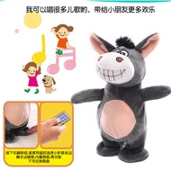 Little Donkey Walking Singing Learn Tongue Talking Donkey Toy Electric Plush Doll Repeating Donkey D