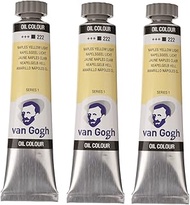 Tarens T0204-222-3 Van Gogh Neples Yellow Light Oil Paint, Set of 3, 0.7 fl oz (20 ml)