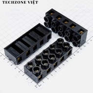 JX5-6005 Terminal Rail Mount Block 5 Pole 60A 500V Wire Size 2.5-16mm2 TechZone Viet