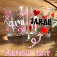 1pc Personalized Wedding Shot Glass, Engraved Party Cup, 2oz Mini Shot Glass, Wedding Favor, Valenti