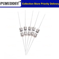 100PCS 3.6x10mm Glass Fuse with Leads Axial Leaded Fuse Tube for PCB Circuit Board Electronics Prote