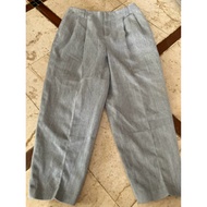 Gray Pants Four-Quarter Thick Fabric From Japan Waist 27