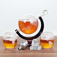 Quality Sailboat Globe Decanter Whiskey Dispenser Glass Wine Bottle Dispenser Gift Wine Set