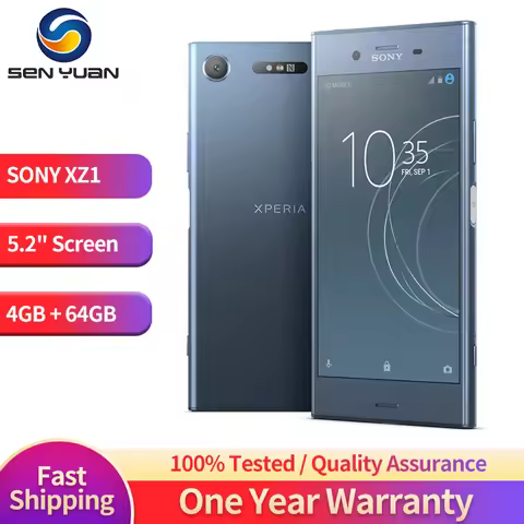 SONY Xperia XZ1 G8341 G8342 JP Verson 1/2 Sim Card 4G RAM 64G ROM 5.2" Octa Core 19MP WIFI GPS Andro