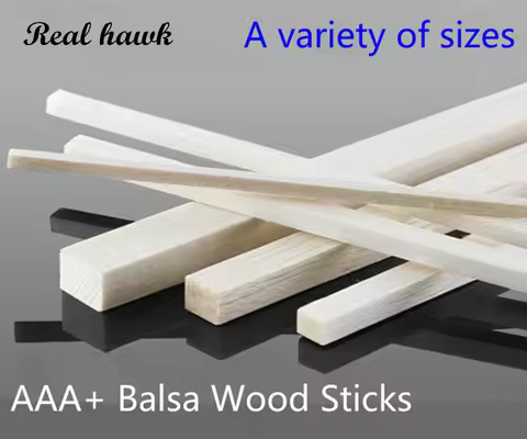 25pcs 300mm long 1.5x1.5/2x2/3x3/4x4/5x5/6x6mm Square long wooden bar AAA+ Balsa Wood Sticks Strips 