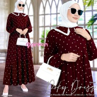 MIDI DRES polka  KEKINIAN MIDI DRES JUMBO MIDI DRES WANITA  MIDI DRES DEWASA TERBARU 2022