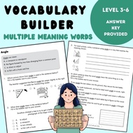 E81 Vocabulary Builder I Primary Multiple meaning words practise English