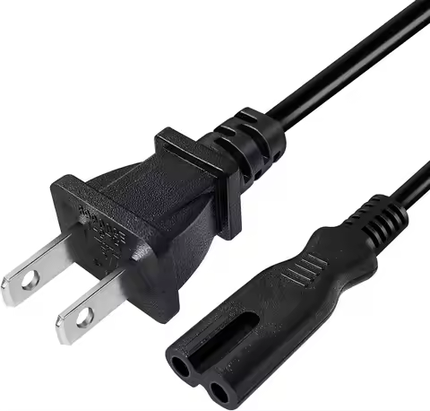 2 Prong AC Power Cord Compatible with Sony PS5/PS4/PS4 Slim/PS3 Slim, Xbox Series S/Xbox Series X, X