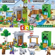 Terlaris Mainan Brick Block Minecraft My World Creeper Mine Village