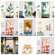 可愛招财猫门帘Cute Lucky Cat Door Curtain Pure Cotton Texture In Stock(Comes with Extendable Rod)Available in Segments/Whole Pieces,Bedroom Bathroom Hanging Curtain, Half-Curtain, Door Curtain, Window Curtain, Bathroom Door Curtain