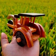 MINIATURE WOODEN BECAK SIZE S MINI UK 16x8x8CM - DISPLAY.