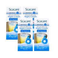 Scacare สกาแคร์ เพอร์เฟ็คท์ ไวท์เทนนิ่ง ไนท์ครีม 30 กรัม 4 กล่อง (ครีมบำรุงผิวหน้ากลางคืน Night Crea