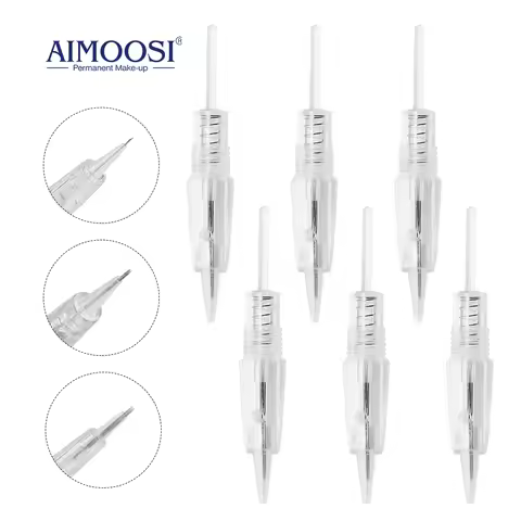 20/100PCS Cartridge Needles for Permanent Makeup Machine 1R 3R 5R 5F 7F Disposable Safe Spiral Mouth