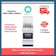 Elba Freestanding Gas Cooker with Gas Oven,  EGC536 WH