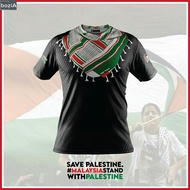 boziaa PALESTINE X MALAYSIA We Are Palestine Free Palestine Full Sublimation Jersey Summer New Desig