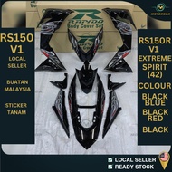 Rapido Cover Set Coverset Bodyset RS150R RS150 RS V1 V2 V3 EXTREME SPIRIT (42) BLACK RED BLACK BLUE BLACK  Sticker Tanam