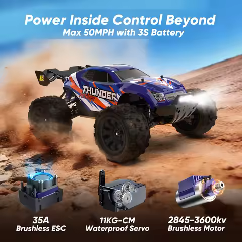 Local Ship Rc Cars JIUSI MT14R 1:14 Brushless RC Truck 4X4 Remote Control Car with 3S LiPo Battery-F