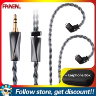 FAAEAL Black Replacement Cables Add Faaeal PU Square Storage Box 4 Strands OCC Add OFC Silver Plated