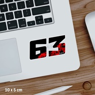 Sticker Sticker 63 Pecco 2025 Bagnaia 10cm