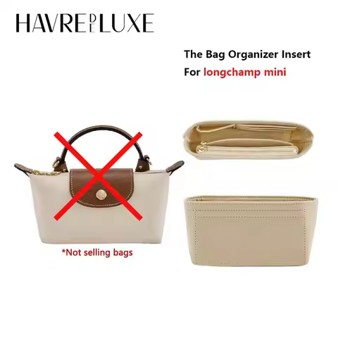 Bag organizer insert for Longchamp mini bag support purse insert handbag liner bags accessories