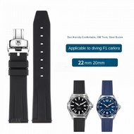 Quick Release Silicone Watch Strap TAG Heuer Fluoroelastomer Watch Bands with Aquaracer F1 Carrera M