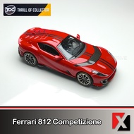 TOC Thrill of Collector 1: Ferrari 812 Competizione Rosso Corsa Black Stripe with Water Sticker