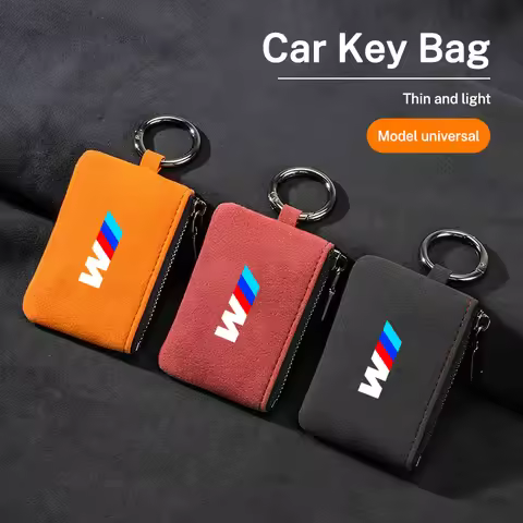 Suede Car Key Bag Portable Wallet Storage Thin-weight For BMW M Performance F20 F40 F22 F30 E90 F32 