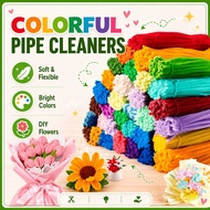 FUZZY WIRE DIY Craft Kit 100pcs - 8MM High Density Fuzzy Sticks DIY Flowers