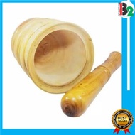 KAYU Small Ready To Use Wood Mortar 13cm set Of Mortar And Pestle Pounder