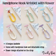 [SG local] Handphone Hook Wristlet with Flower | Cute Phone Wrist Strap | Handphone Hook | 6 Designs